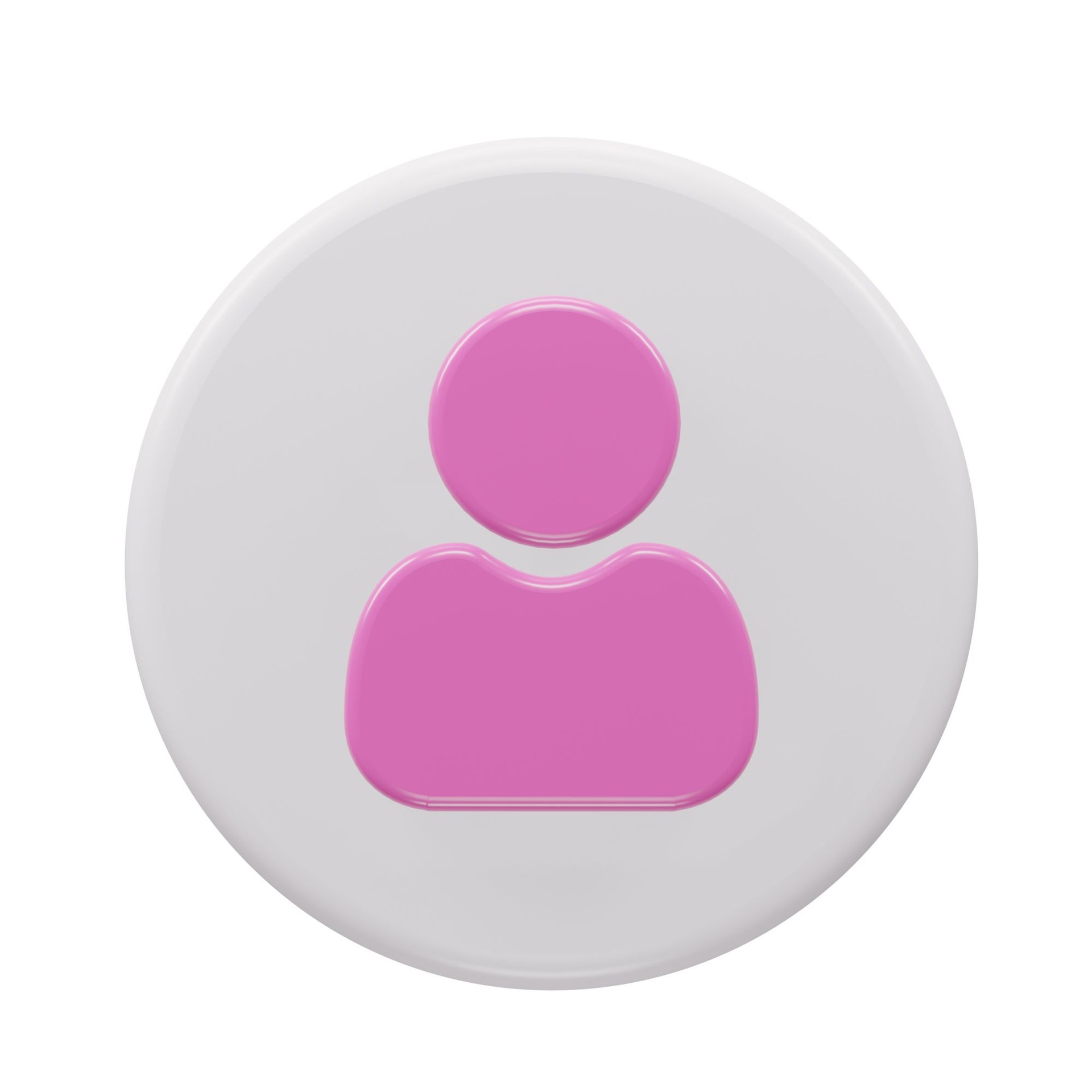 Person user icon element on white background